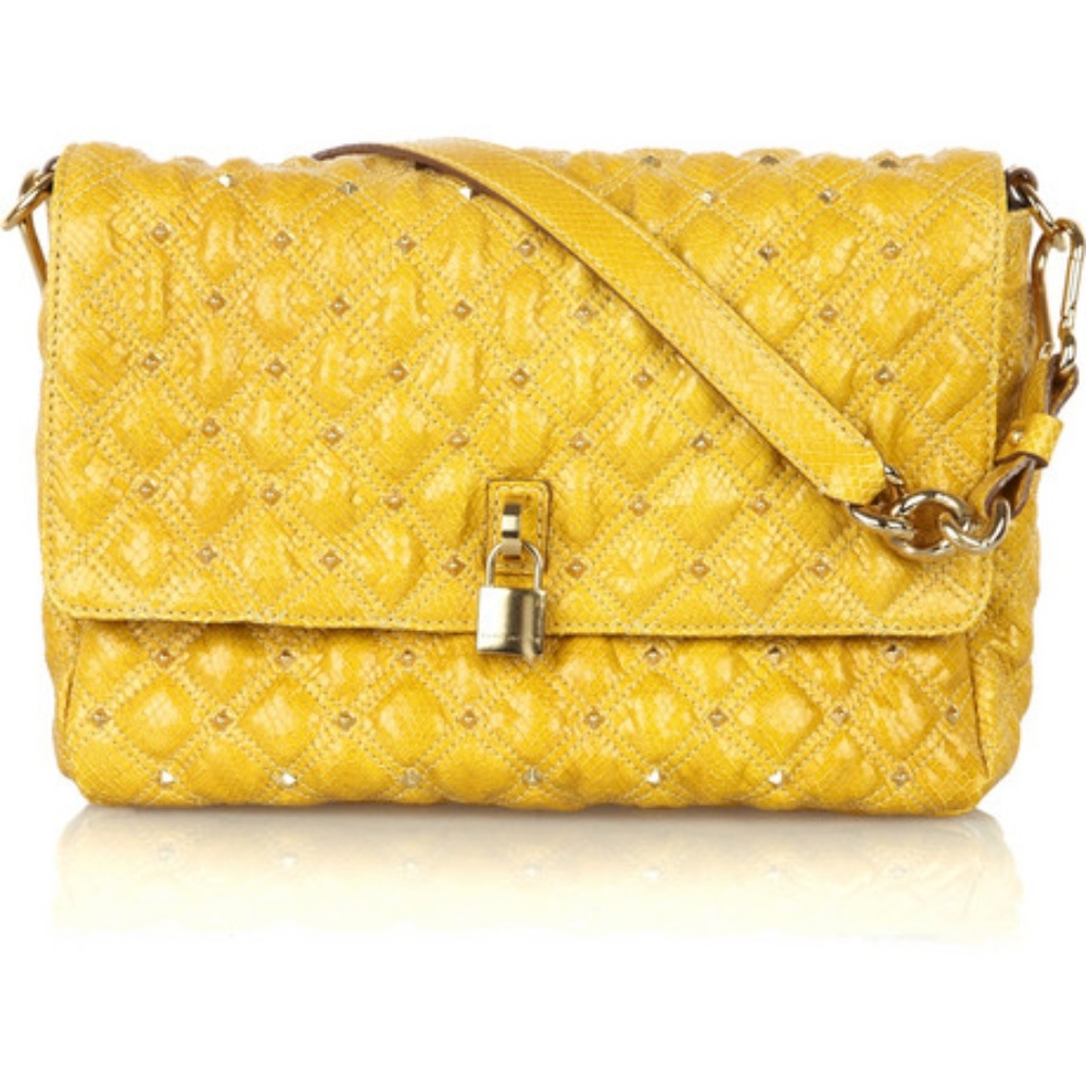 Vintage Marc Jacobs Quilted Printed Python Beat B… - image 1